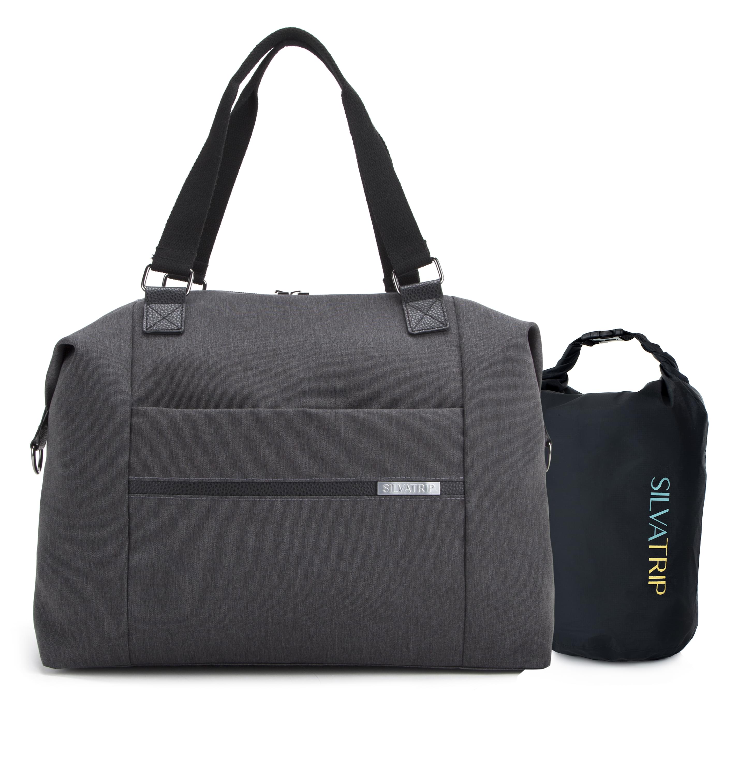 silvatrip Travel Tote Bag with Luggage Sleeve - Underseat Carry on Luggage  - Qualifies as a Personal Item Flight Bag by Airlines